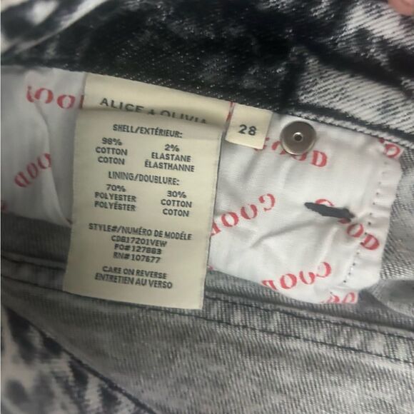 Alice + Olivia High Rise Denim Front NWT  Size 28 - Picture 8 of 11